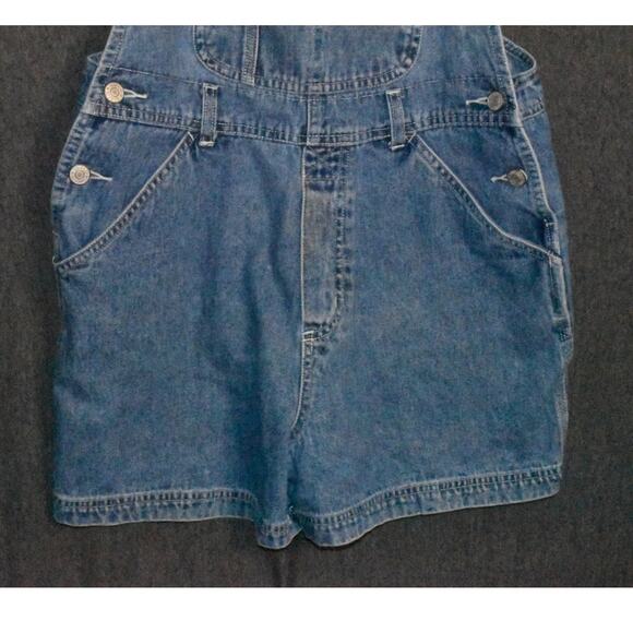 Squeeze Jeans Shortalls Overalls Women's Medium Distressed Denim Farmer - Picture 3 of 10